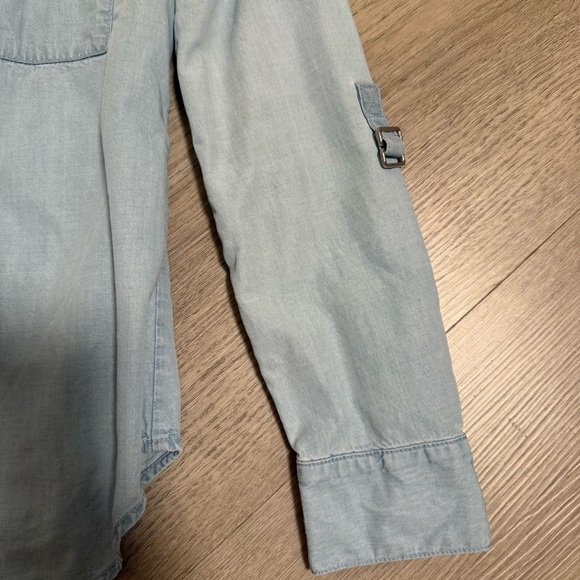 Dynamite Women's Light Blue Button Down Shirt - Picture 3 of 5